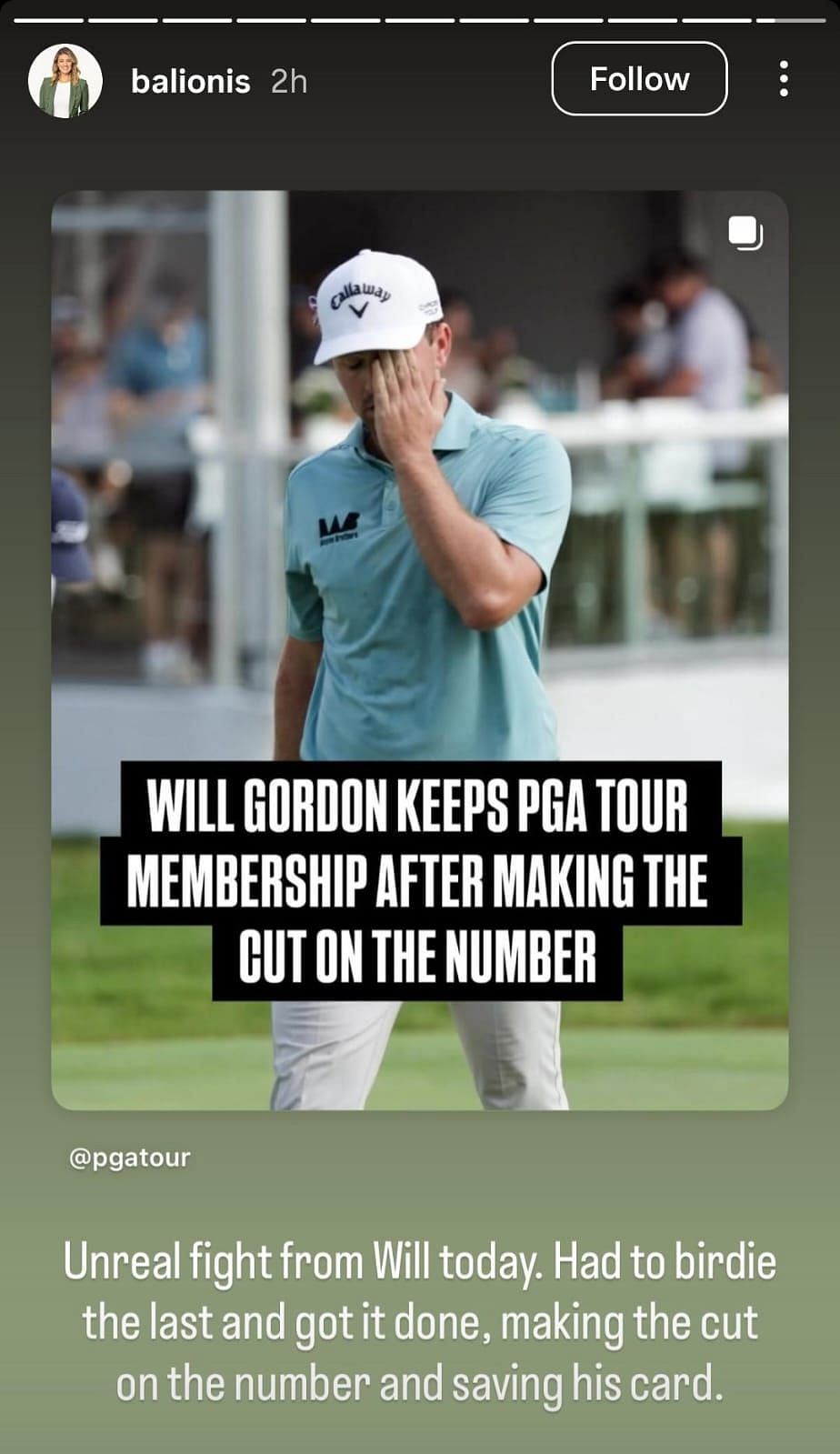 Will Gordon ( via Amanda Balionis' Instagram story)